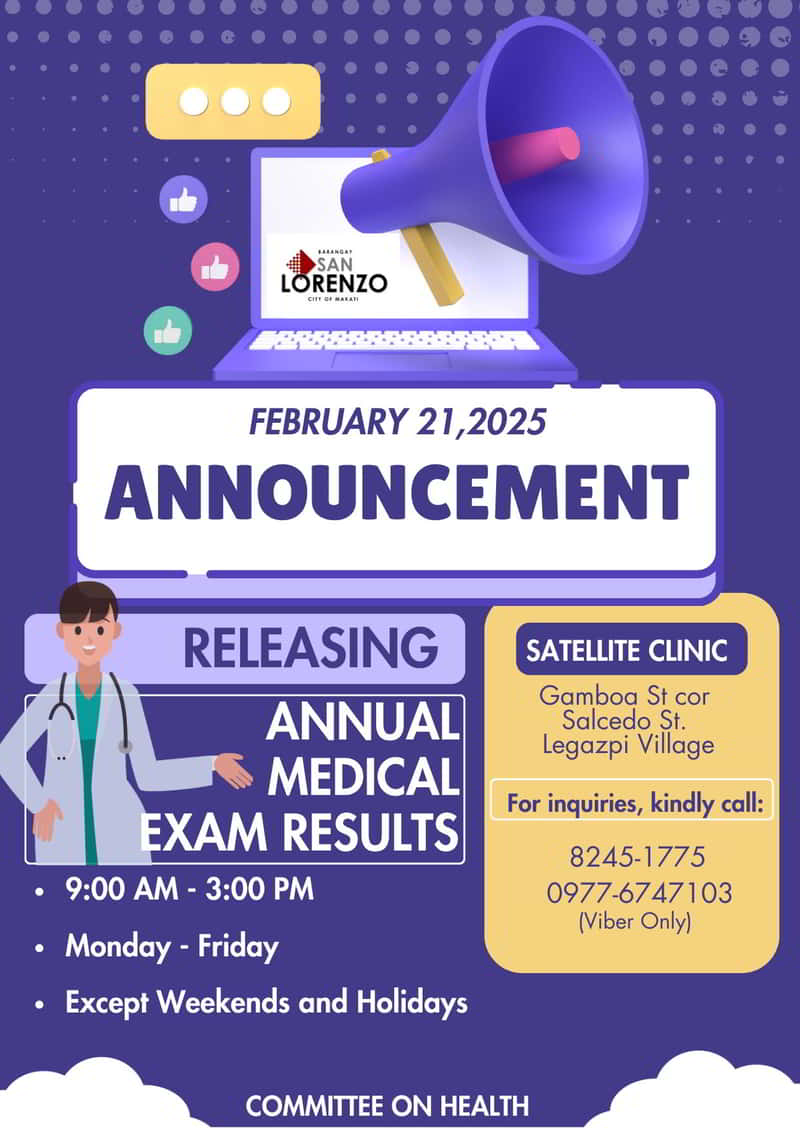 Annual Medical Exam Results