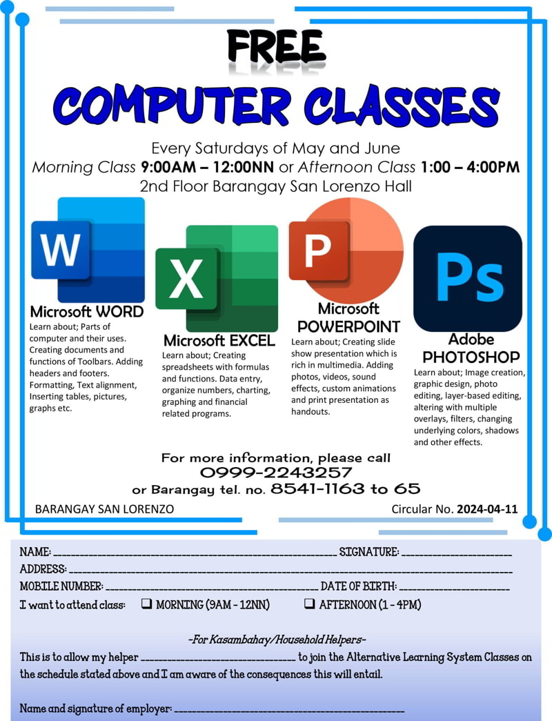 Free Computer classes
