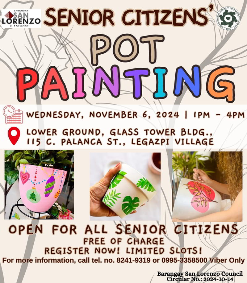 Senior Citizens' Pot Painting