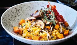 Pumpkin risotto with wild mushrooms