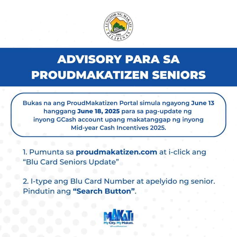 Proud Makatizen Seniors DagDag Cash Incentive