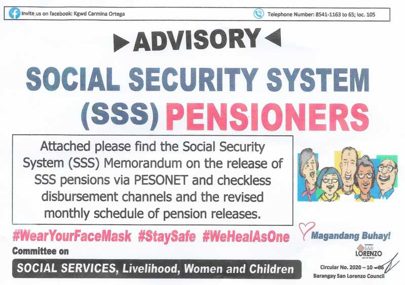 SSS pesonet for pensioners